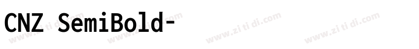 CNZ SemiBold字体转换
